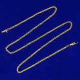 20 1/2 Inch Rope Style Chain Necklace In 10k Yellow Gold