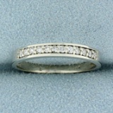 1/8ct Tw Diamond Wedding Or Anniversary Band Ring In 14k White Gold