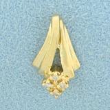 Diamond Pendant Or Slide In 10k Yellow Gold