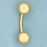 Ball Belly Button Ring In 14k Yellow Gold
