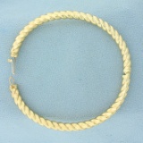 Italian Made Twisting Design Bangle Bracelet In 14k Yellow Gold