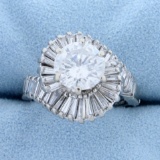 Vintage 4ct Tw Diamond Ring With Hinged Arthritic Shank