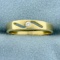 Unique Cz Band Ring In 14k Yellow Gold