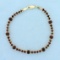 4ct Tw Garnet Line Bracelet In 14k Yellow Gold