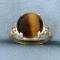 Tiger's Eye Ring In 10k Yellow Gold