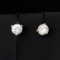 1/2ct Tw Diamond Stud Earrings In Platinum Martini Setting