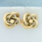 Unique Vintage Pinwheel Design Earrings In 14k Yellow Gold