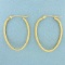 Oval Hoop Earrings In 14k Yellow Gold