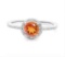 Azotic Topaz & Diamond Halo Ring In Sterling Silver