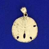 Sand Dollar Pendant In 14k Yellow Gold