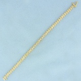 2ct Tw Diamond Tennis Bracelet In 14k Yellow Gold