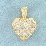 1/2ct Tw Diamond Heart Pendant In 14k Yellow Gold