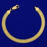 7 1/2 Inch Designer C Link Bracelet In 14k Yellow Gold