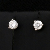 1/3ct Tw Diamond Stud Earrings In Platinum Martini Setting