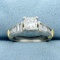 1.5ct Tw Princess And Baguette Diamond Engagement Ring In Platinum And 18k Yellow Gold