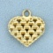 Unique Heart Pendant In 14k Yellow Gold