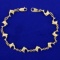 Italian-made 7 3/8 Inch Dolphin Bracelet In 14k Yellow Gold