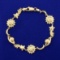 7 Inch Astronomy Moon Sun Shooting Star Bracelet In 14k Yellow Gold