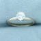 1/2ct Cz Solitaire Engagement Ring In 10k White Gold