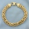 Italian Made 8 Inch Byzantine Link Bracelet In 14k Yellow Gold