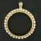 Double Eagle 34mm Coin Bezel Pendant With 3ct Tw Of Diamonds In 14k Yellow Gold