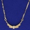 Diamond C-link Necklace In 14k Yellow Gold