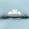 1/2ct Princess Cut Diamond Solitaire Engagement Ring In Platinum