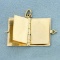 Mechanical Vintage Book Charm In 14k Yellow Gold