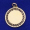 Engravable Circle Pendant In 14k Yellow Gold