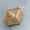 Child Playing With Ball In Playpen 3d Charm Or Pendant In 14k Yellow Gold