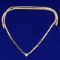 1/4ct Solitaire Diamond Herringbone Necklace In 14k Yellow Gold
