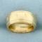 Vintage 7.5mm Hand Etched Band Ring In 14k Yellow Gold