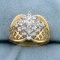 Unique Vintage 1ct Tw Diamond Ring In 14k Yellow Gold