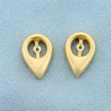 Dew Drop Stud Earring Jackets In 14k Yellow Gold