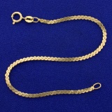 7 Inch Italian Made S-link Bracelet In 14k Yellow Gold