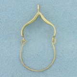 Charm Holder Pendant In 14k Yellow Gold