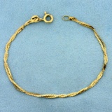 7 Inch Braided S-link Bracelet In 14k Yellow Gold