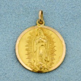 Virgin Mary Charm In 14k Yellow Gold