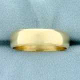 Men's 6mm Wedding Band Ring In 14k Yellow Gold