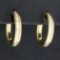 1ct Tw Cz Hoop Earrings In 10k Yellow Gold