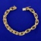 7 1/2 Inch Byzantine Link Bracelet In 14k Yellow Gold