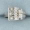 Vintage 1/3ct Tw Diamond Ring In 14k White Gold
