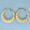 Twisting Design Hoop Earrings In 10k Yellow Gold