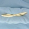 Italian Made Infinity Shape Bangle Bracelet In 14k Yellow Gold