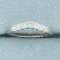 1/3ct Tw Curved Diamond Wedding Band Ring In 14k White Gold