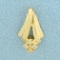 Diamond Pendant Or Slide In 10k Yellow Gold