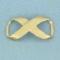 Infinity Design Pendant Or Slide In 14k Yellow Gold