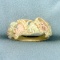 Black Hills Gold Leaf Ring In 10k Yellow, Rose, And Green Gold