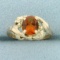 Vintage 1.5ct Citrine Solitaire Ring In 14k Yellow Gold