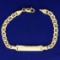 Anchor Link Id Bracelet In 14k Yellow Gold